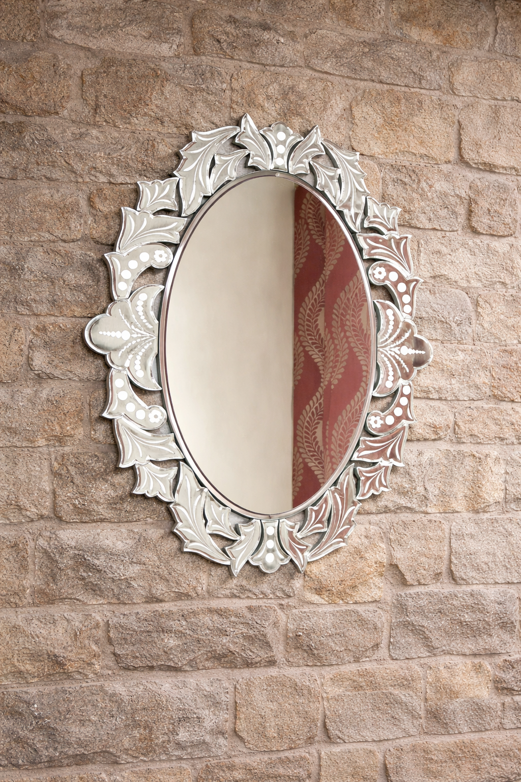 Oval Leaf Filigree Mirror Oval Leaf Filigree Mirror